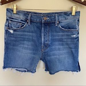 Mother The Nomad Cutoff Denim Shorts 25